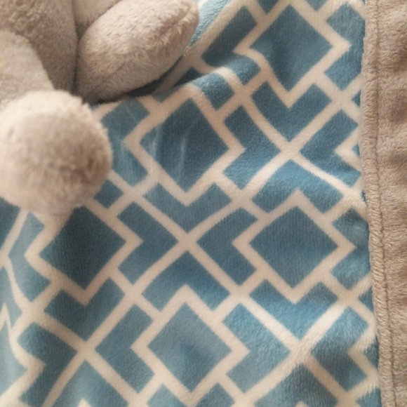 Levtex elephant Toddler Lovie Baby Blanket 11" - Picture 4 of 7